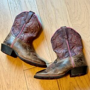 Dan Post Toddler Girls Pink Western Cowboy Boots – Size 11.5